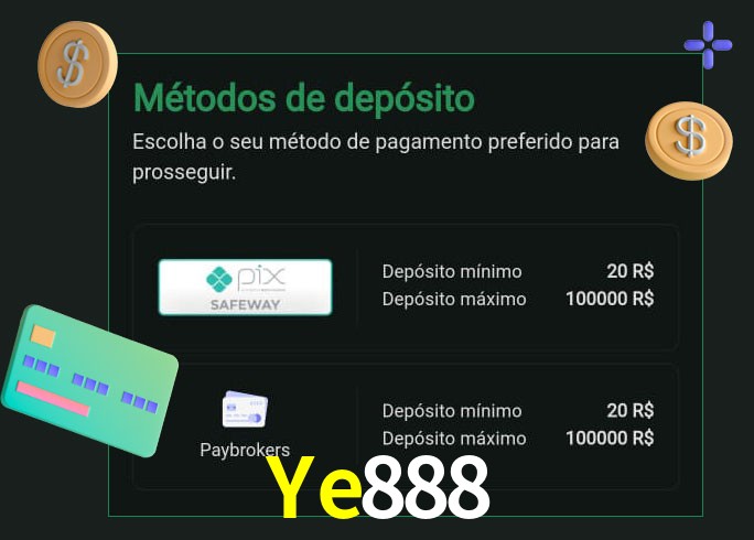 O cassino Ye888 oferece uma grande variedade de métodos de pagamento